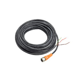 TES Electric 1/2" Cordset; Female Straight; 3-Pin; 3-Wire; 10m PVC Cable
